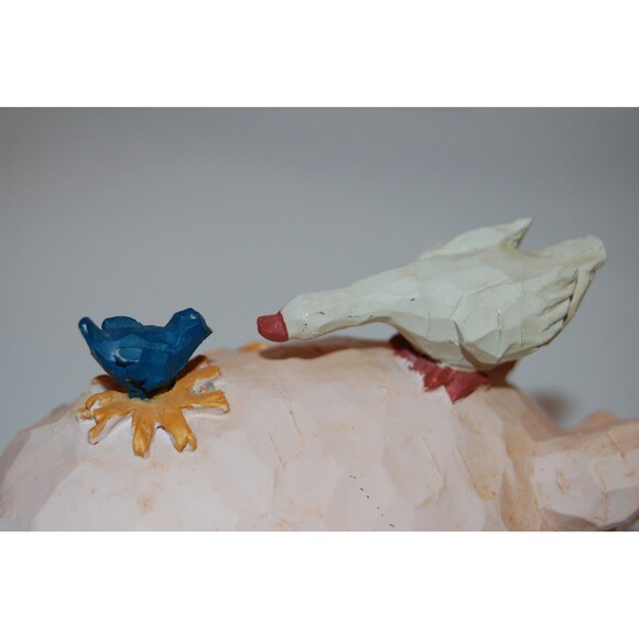 Cute Pig With Goose And Bird On Back And Sunflower Design On His Side Farmhouse - Picture 6 of 8